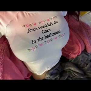 Omighty top crop white